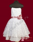 Нарядное детское платье "Узоры Белые"