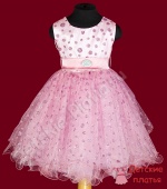 Детское нарядное платье "Розовое поле"
