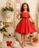Нарядное детское платье "Красавушка Горошек"