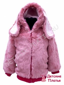 Меховая куртка для девочки "Розовый Заяц"