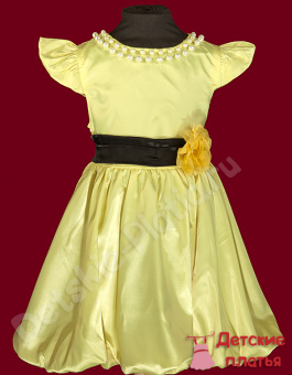 Детское нарядное детское платье "Желтая лилия"