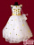 Нарядное детское платье "Белое с желтыми кругами"