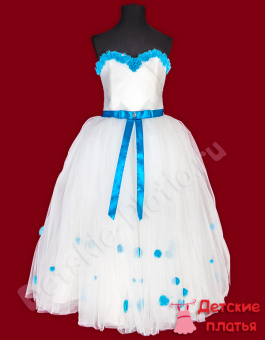Нарядное детское платье "Нежность Бирюза 50"