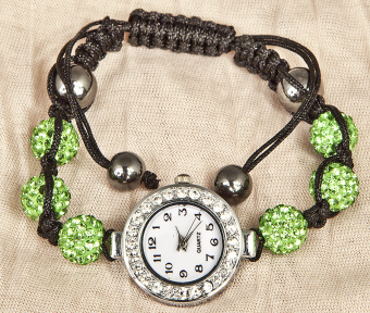 Часы на браслете Шамбала (зеленые)