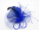 Шляпка с вуалью "Перья", синяя