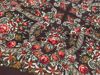 Платок народный с бахромой 140x140