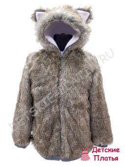 Детская меховая куртка "Волк"
